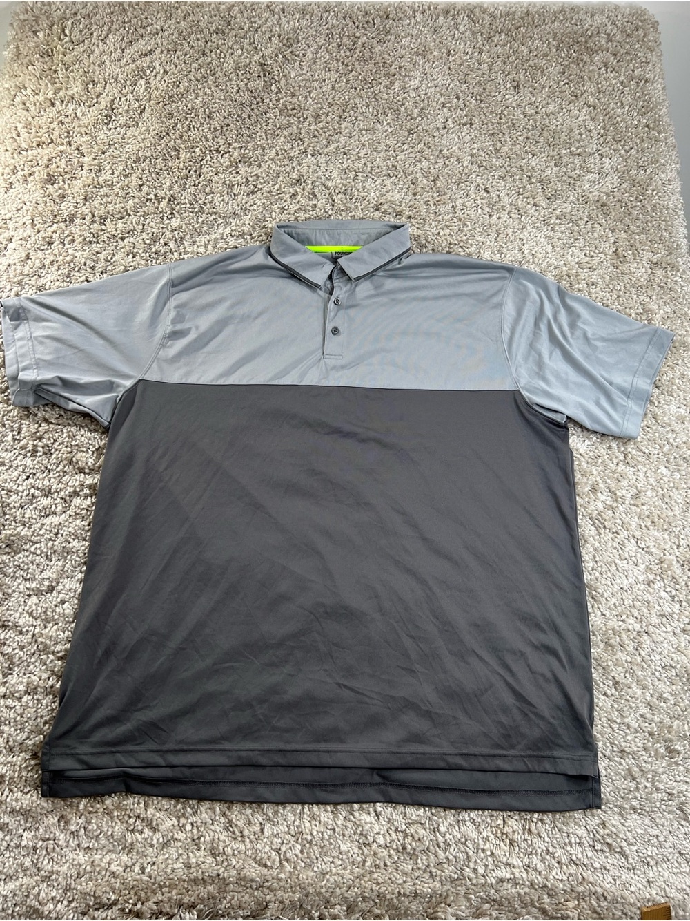 The Foundry Supply Co. Two-Tone Gray Men's Golf Polo